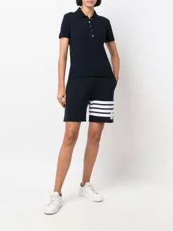 Thom Browne fine-ribbed polo shirt