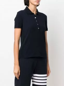 Thom Browne fine-ribbed polo shirt