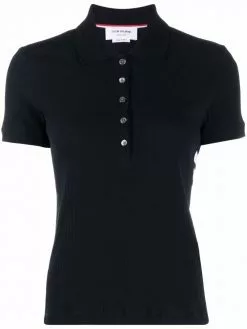 Thom Browne fine-ribbed polo shirt