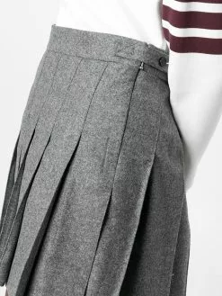 Thom Browne box-pleat mélange miniskirt
