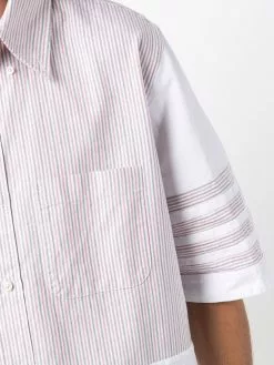 Thom Browne Panelled four bar shirt shirts of men 9 Thom Browne panelled four-bar shirt