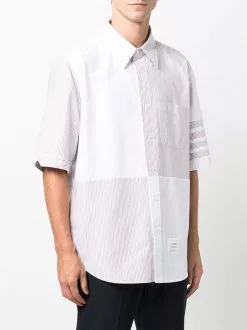 Thom Browne Panelled four bar shirt shirts of men 7 Thom Browne panelled four-bar shirt