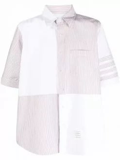 Thom Browne panelled four-bar shirt