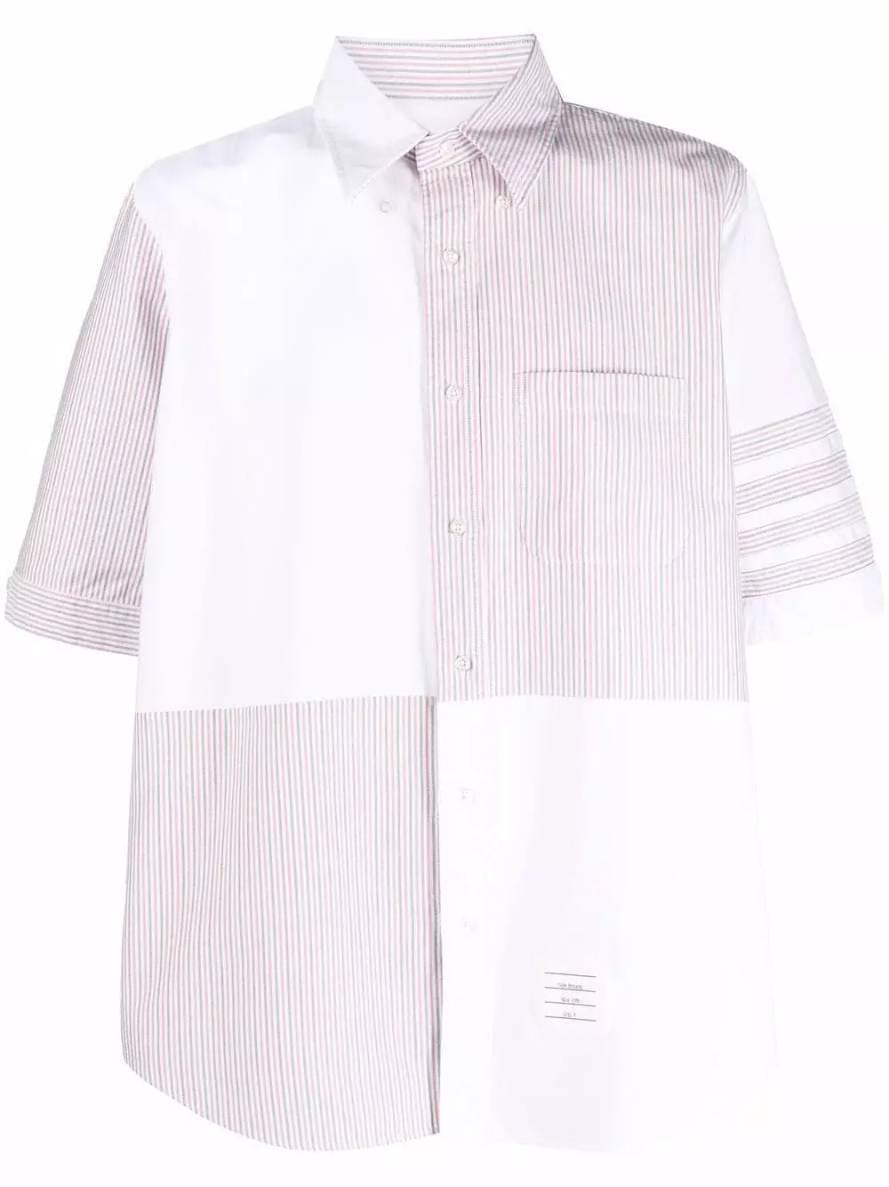Thom Browne Panelled four bar shirt shirts of men 1 Thom Browne panelled four-bar shirt