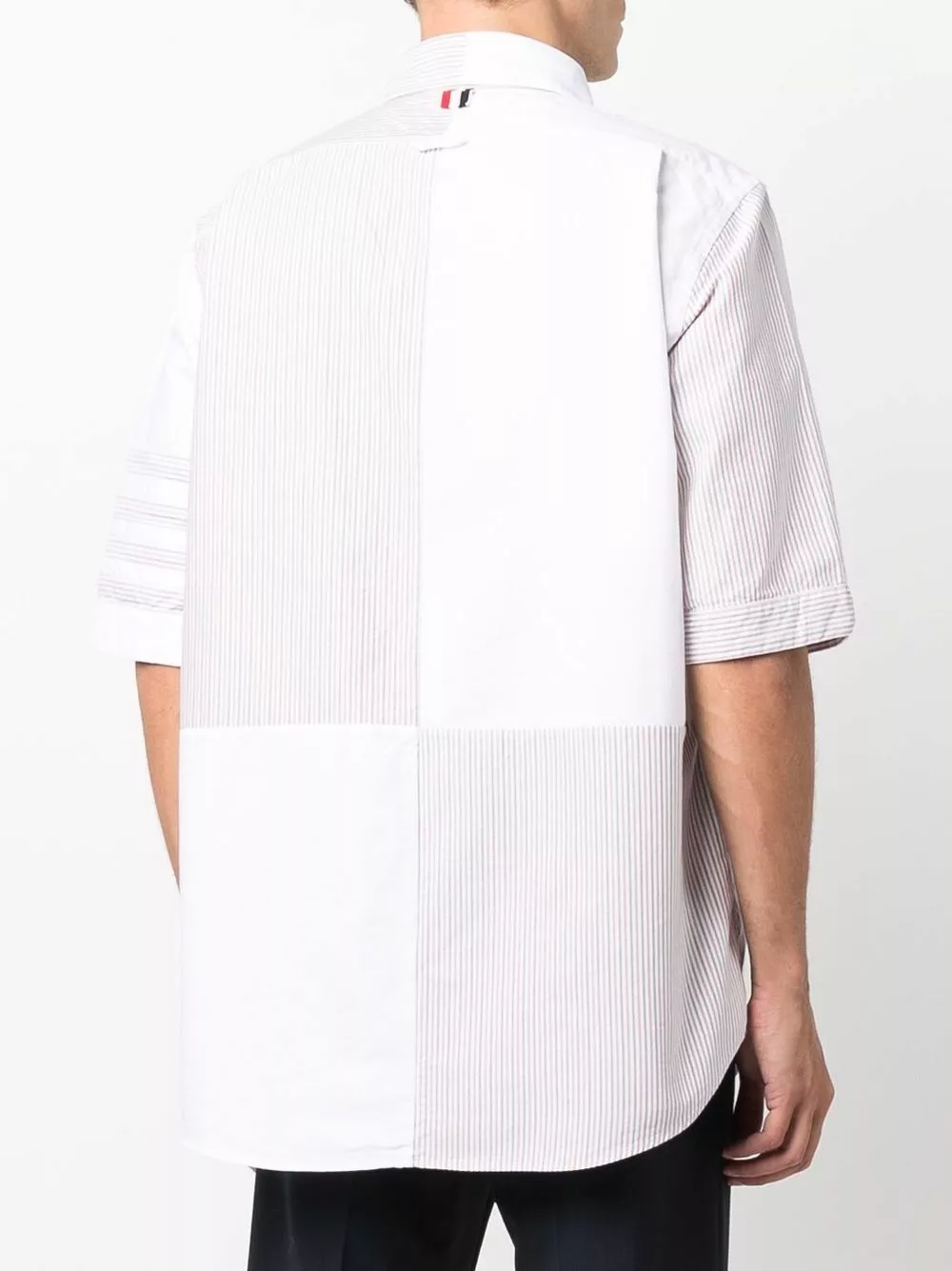 Thom Browne Panelled four bar shirt shirts of men 4 Thom Browne panelled four-bar shirt