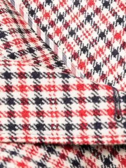 Thom Browne check button-front coat