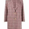 Thom Browne check button-front coat