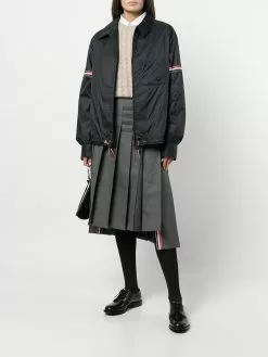 Thom Browne 4-Bar stripe pleated skirt