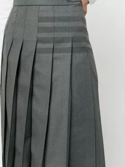 Thom Browne 4-Bar stripe pleated skirt