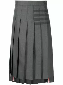 Thom Browne 4-Bar stripe pleated skirt