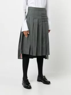 Thom Browne 4-Bar stripe pleated skirt