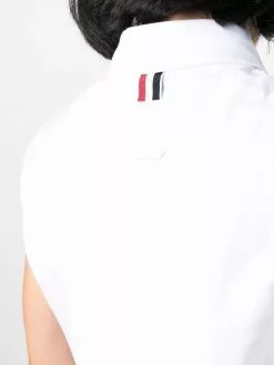 Thom Browne sleeveless pointed collar shirt