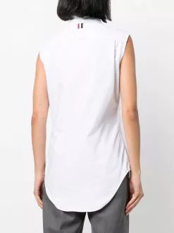 Thom Browne sleeveless pointed collar shirt