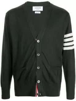Thom Browne intarsia-knit 4-Bar stripe cardigan