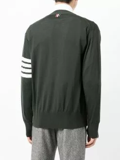 Thom Browne Intarsia knit 4 Bar stripe cardigan cardigans of men 8 Thom Browne intarsia-knit 4-Bar stripe cardigan
