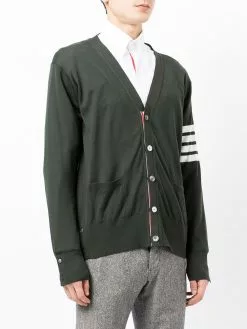 Thom Browne Intarsia knit 4 Bar stripe cardigan cardigans of men 7 Thom Browne intarsia-knit 4-Bar stripe cardigan