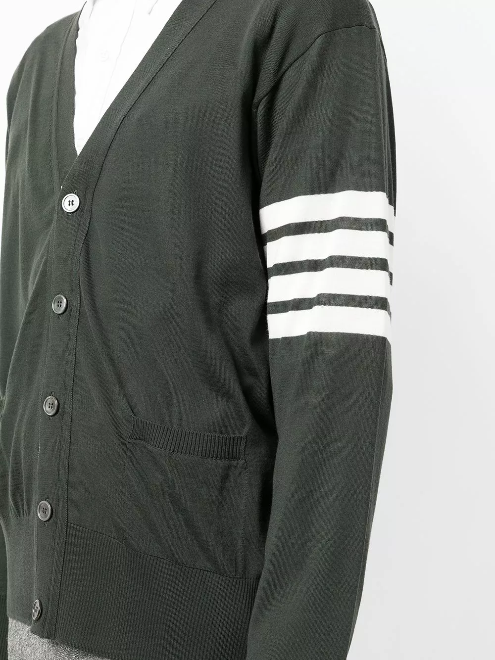 Thom Browne Intarsia knit 4 Bar stripe cardigan cardigans of men 5 Thom Browne intarsia-knit 4-Bar stripe cardigan