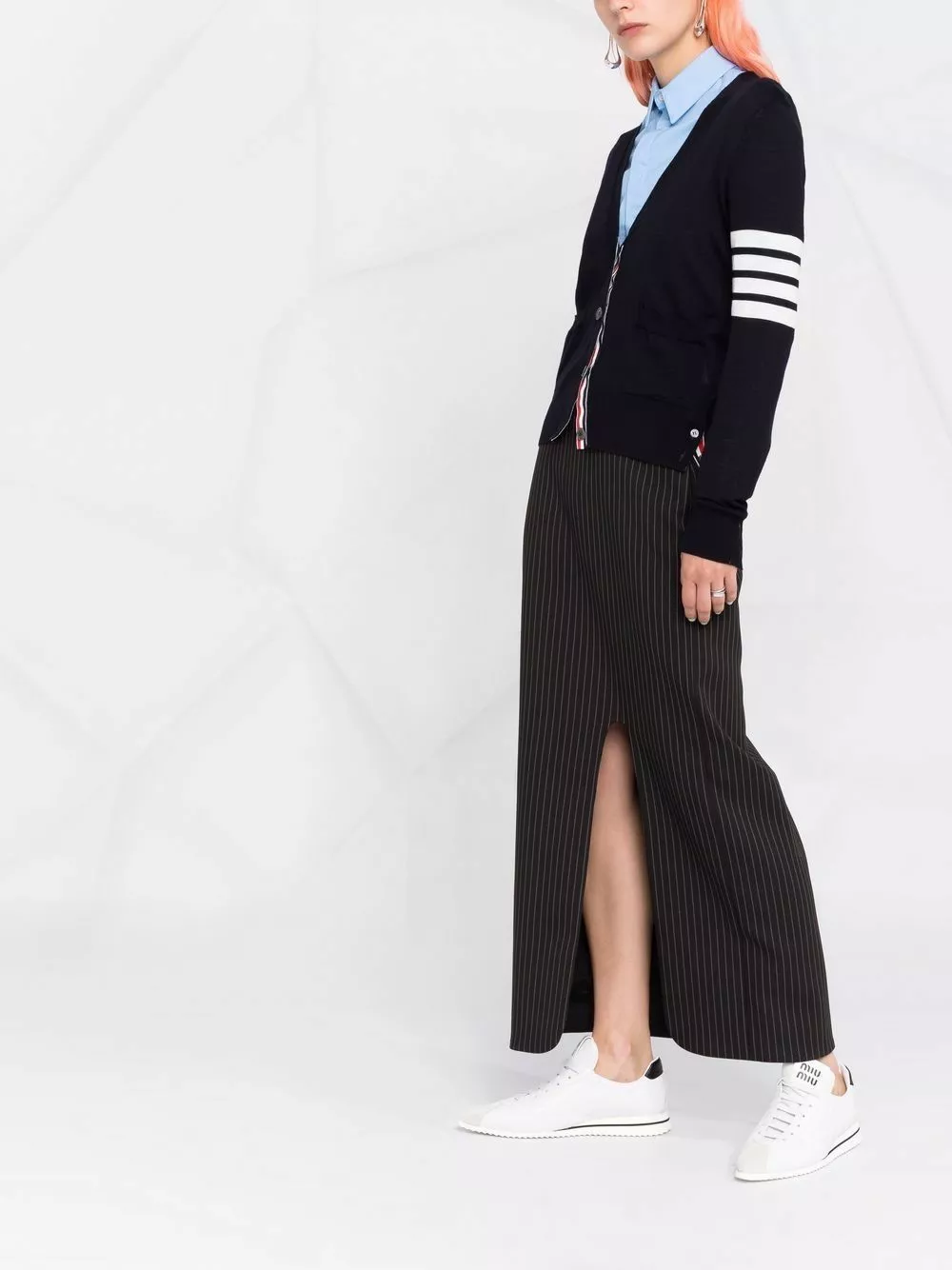 Thom Browne 4 Bar merino wool cardigan cardigans of women 4 Thom Browne 4-Bar merino wool cardigan
