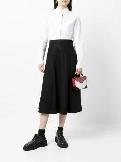 Thom Browne RWB-stripe A-line skirt