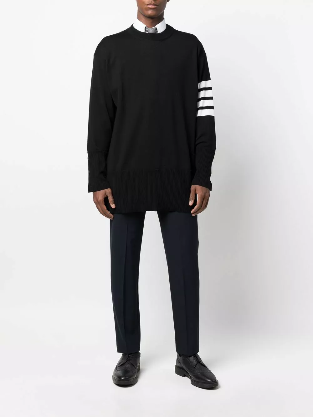 Thom Browne 4 Bar stripe ribbed jumper knitted sweaters of men 2 Thom Browne 4-Bar stripe ribbed jumper