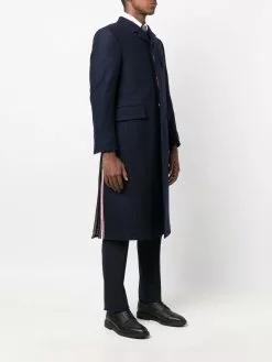 Thom Browne 4-Bar stripe single-breasted coat