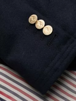 Thom Browne 4-Bar stripe single-breasted coat