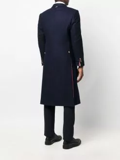 Thom Browne 4-Bar stripe single-breasted coat