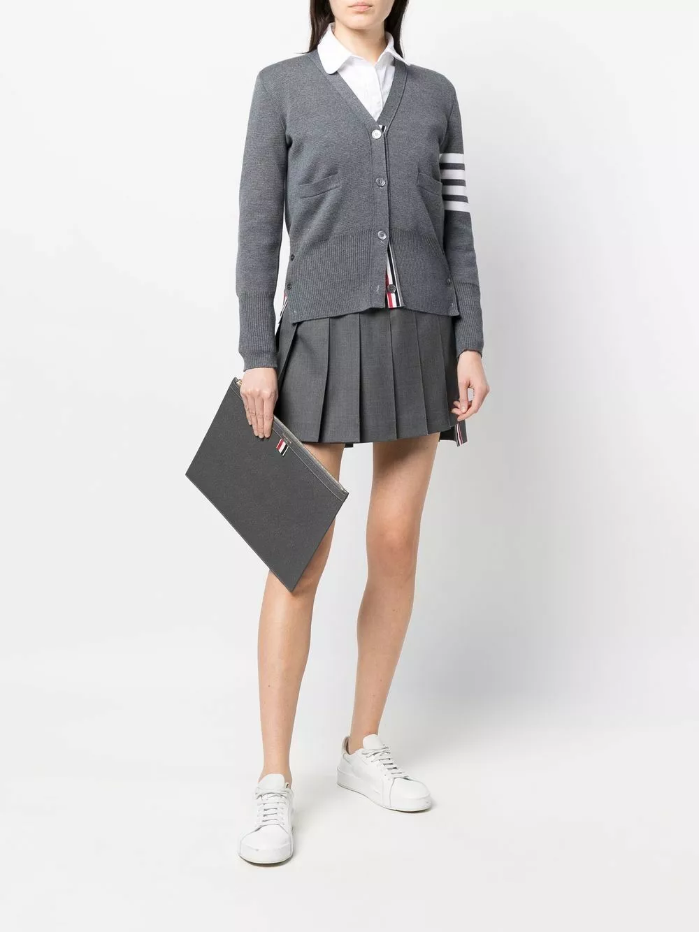 Thom Browne RWB stripe clutch bag clutch bags of women 2 Thom Browne RWB-stripe clutch bag