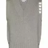 Thom Browne 4-Bar V-neck vest