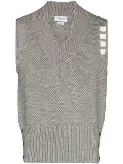 Thom Browne 4-Bar V-neck vest