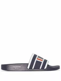 Thom Browne RWB-stripe slip-on slides
