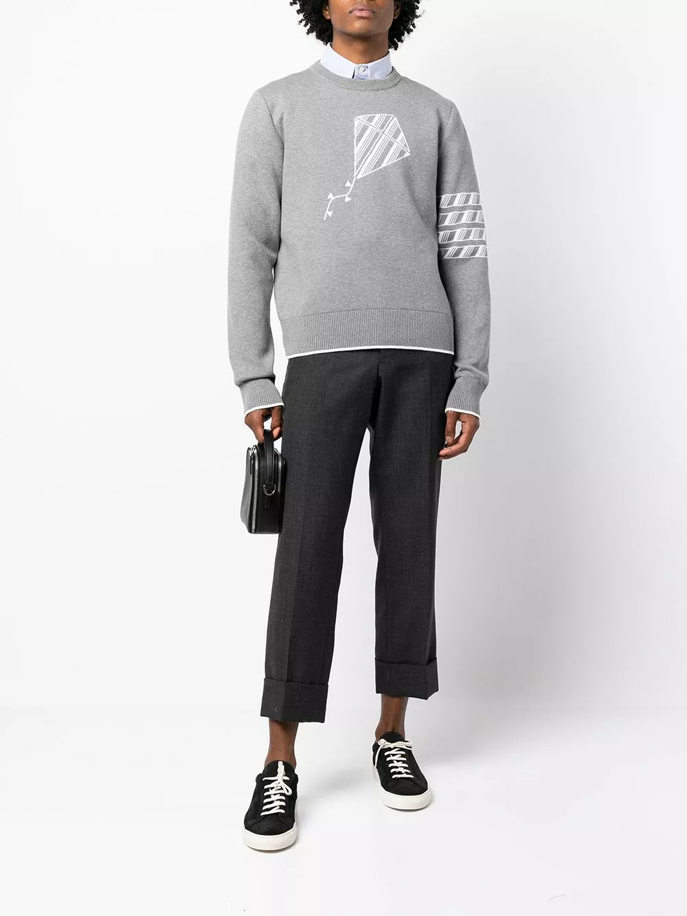 Thom Browne 4 Bar stripe jumper knitted sweaters of men 2 Thom Browne 4-Bar stripe jumper
